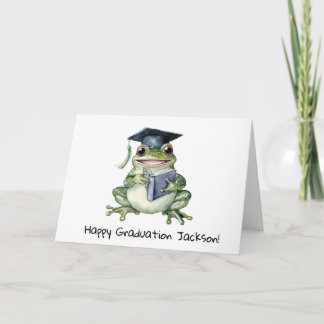 Carte Diplôme de grenouille mignonne personnalisé