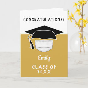 Carte Diplômé de la pandémie Casquette de graduation ave