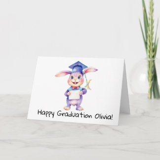 Carte Diplôme de lapin personnalisé 