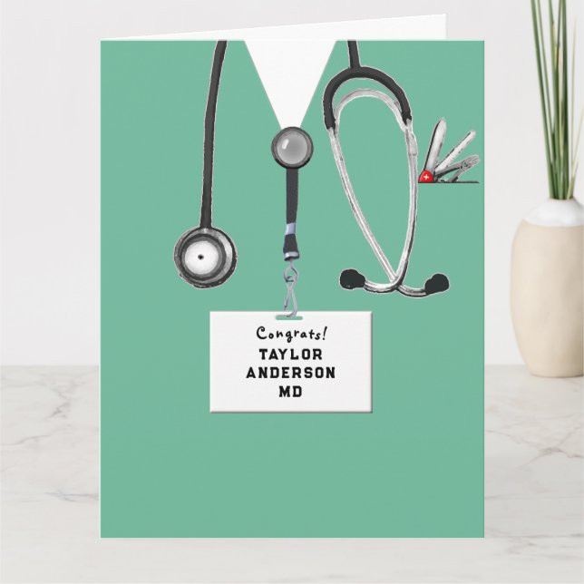 Carte Diplôme de l'école de médecine de docteur (Devant)