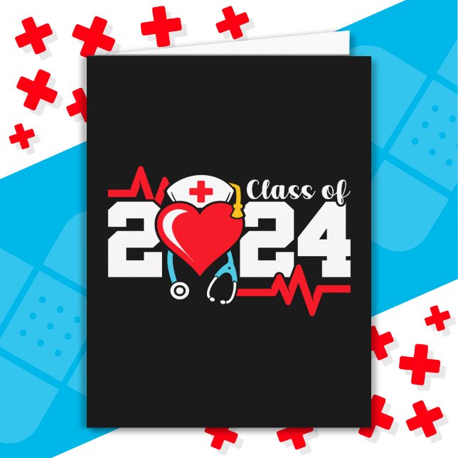 Carte Diplômé de l'école de soins infirmiers 2024 Diplôm (Créateur téléchargé)