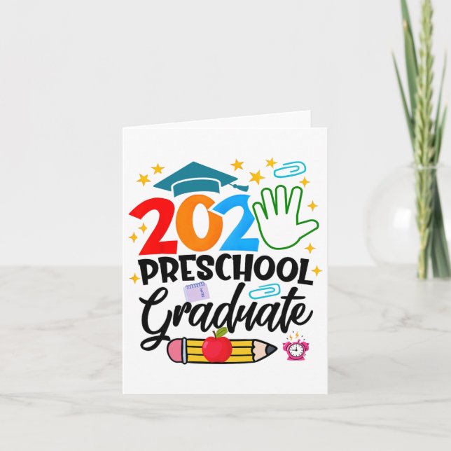 Carte Diplômé de maternelle Diplômé de pré-maternelle 20 (Devant)