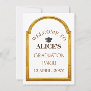Carte Diplômé de terminale lycée typographie moderne