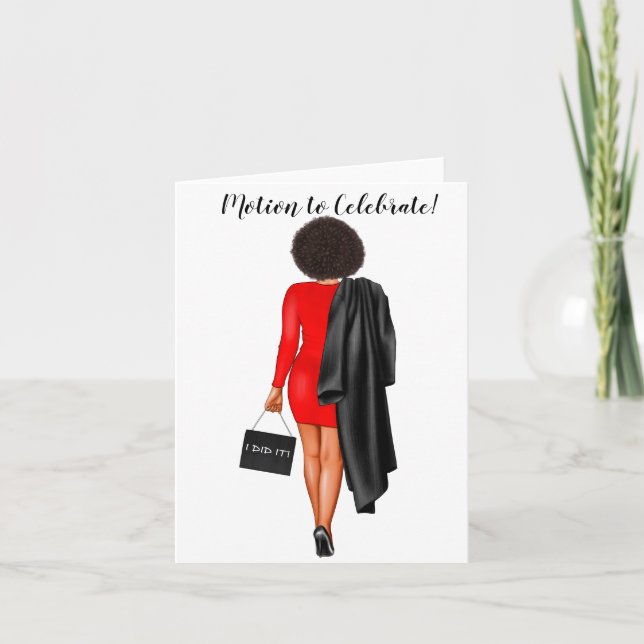 Carte Diplôme d'études de droit chic pour femmes (Devant)