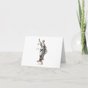 Carte Diplôme d'études de droit personnalisé Lady Justic