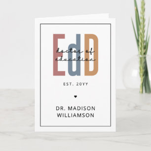 Carte Diplôme D'Études De L'EdD Personnalisé