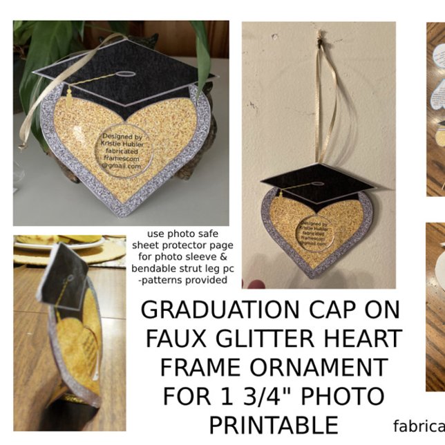 Carte Diplôme d'Ornement Coeur de casquette 1 3/4" Photo (Créateur téléchargé)
