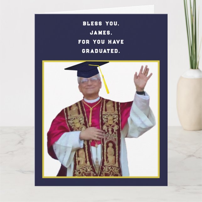 Carte Diplôme d'une école catholique drôle (Devant)