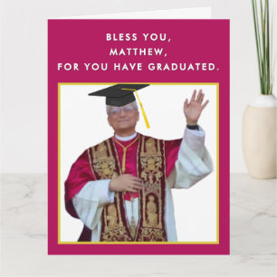 Carte Diplôme d'une école catholique drôle