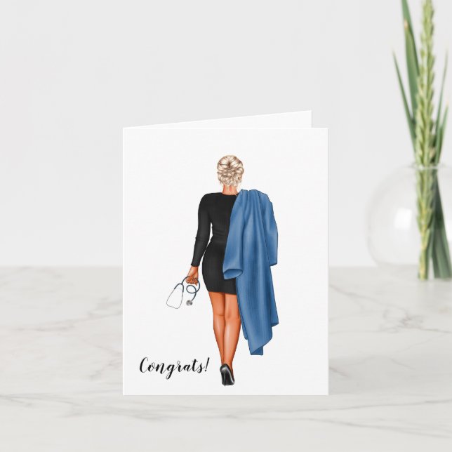 Carte Diplôme d'une femme de l'école de soins infirmiers (Devant)