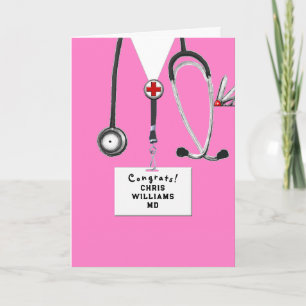 Carte Diplôme personnalisé de fin d'études de médecine