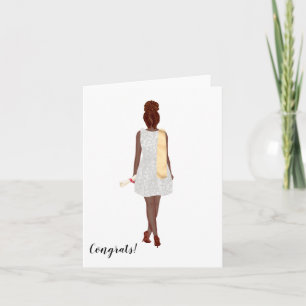 Carte Diplôme Supérieur Chic Africain-Américain