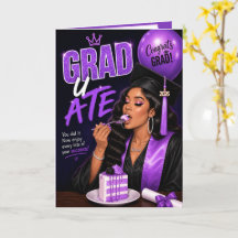 Diplômé U Ate Promotion 2026 Femme Noire Violet Di