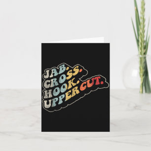 Carte Direct Crossé Crochet Uppercut Boxe Rétro Sports d