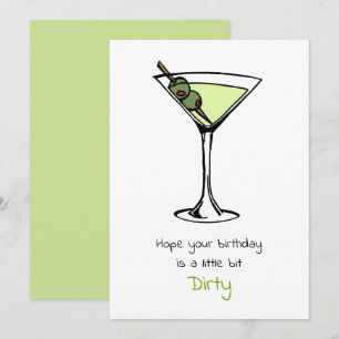 Carte Dirty Martini 30 anniversaire