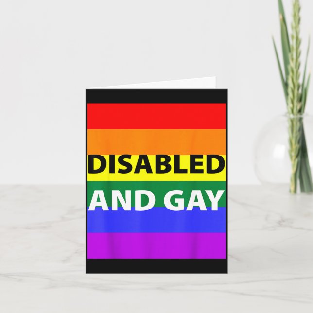 Carte Disabled And Gay Funny For Men Women  (Devant)