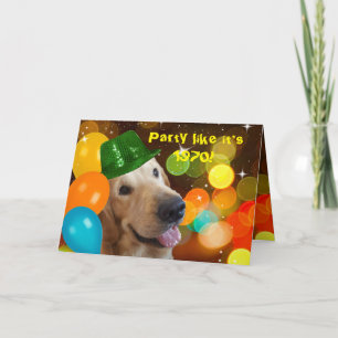 Carte Discothèque d'anniversaire des années 70