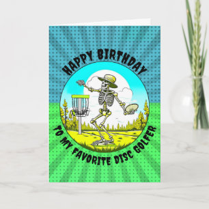 Carte Disk Golf Theme Anniversaire pour Lui