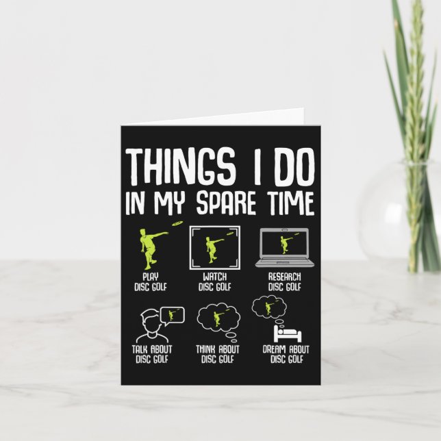 Carte Disque Golf Que Je Fais Dans Mon Temps De Rechange (Devant)