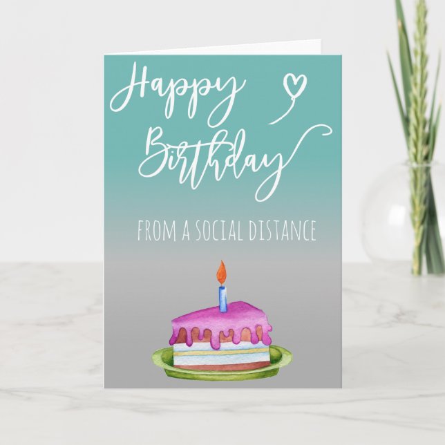 Carte Distance sociale Joyeux Anniversaire 19 (Devant)