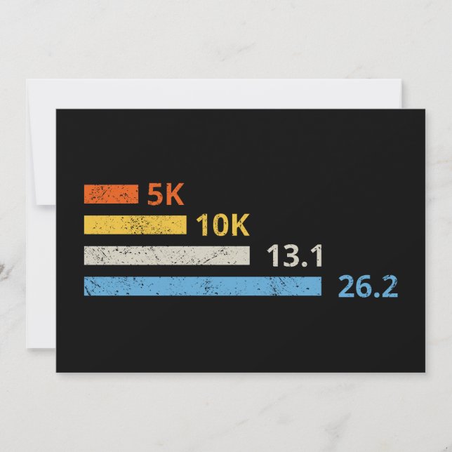 Carte Distances de course I - 5K 10K 13,1 26,2 Marathoni (Devant)