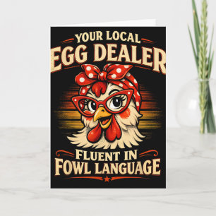 Carte Distributeur d'oeufs local drôle de ferme de poule