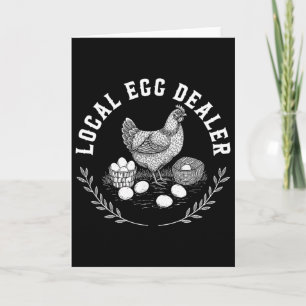 Carte Distributeur d'oeufs local Œuf de poule rétro Drôl