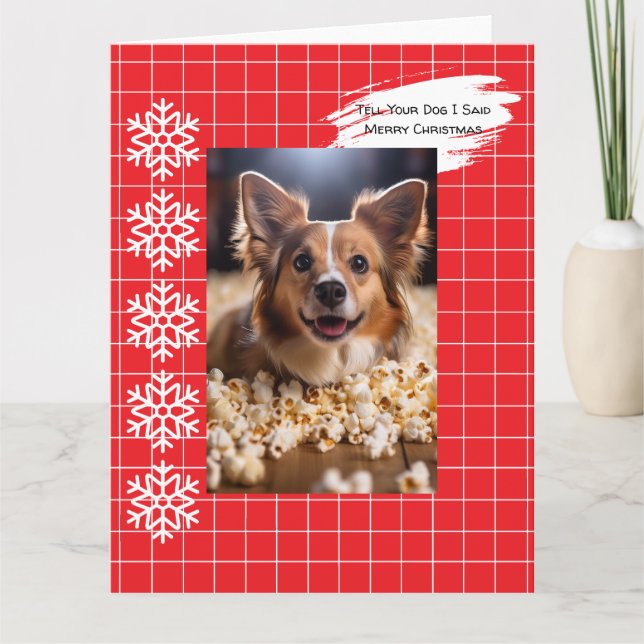 Carte Dites à votre chien que j'ai dit Joyeux Noël (Devant)