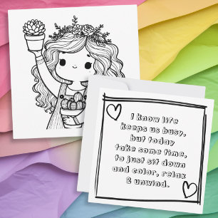 Carte Dites avec cette jolie couleur à thème Plante