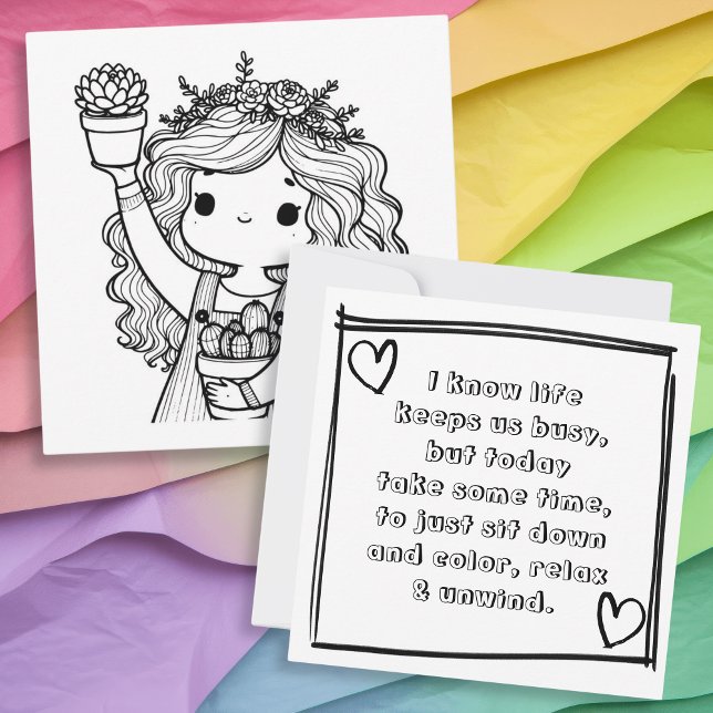 Carte Dites avec cette jolie couleur à thème Plante (Créateur téléchargé)