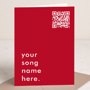 Carte Dites-le avec de la musique   Red QR Streamable Lo