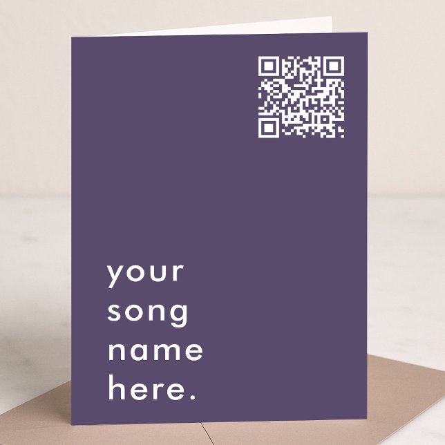 Carte Dites-le avec de la musique | Violet QR Code chans (Créateur téléchargé)