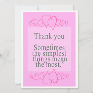 Carte Dites merci avec des mots doux