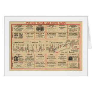 Carte d'itinéraire automatique occidentale 1915
