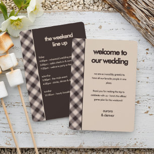 Carte d'itinéraire de mariage décontractée à carre
