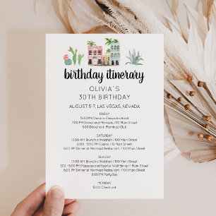 Carte d'itinéraire de week-end d'anniversaire Fies
