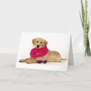 Carte Diva de chiot de golden retriever