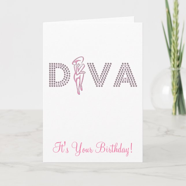 Carte Diva rose (Devant)