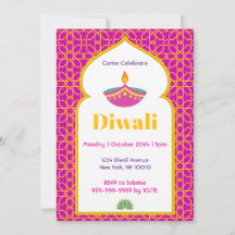 Carte Diwali Invitation Party
