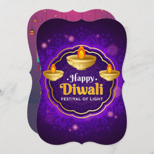 Carte Diwali modifiable avec message.