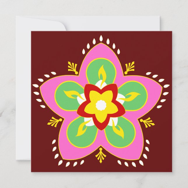 Carte diwali rangoli (Devant)