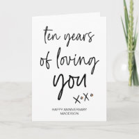 Dix Ans Vous Aimer Anniversaire Cadeau Épouse Épou