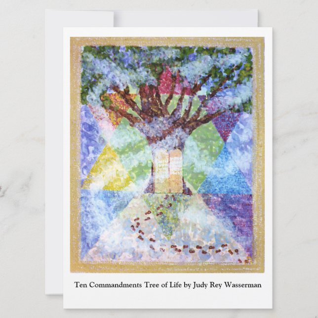 Carte Dix commandements Arbre de vie - Judy Rey Wasserma (Devant)