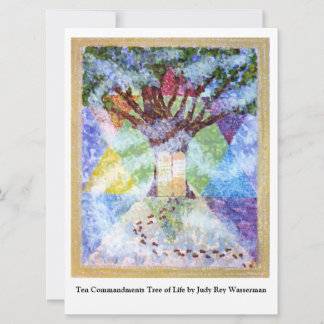 Carte Dix commandements Arbre de vie - Judy Rey Wasserma