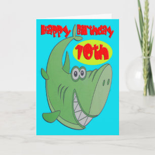 Carte Dixième anniversaire du requin vert