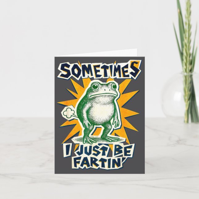 Carte DIY Fartin Sometimes Collage I Just Frog Poster (Devant)