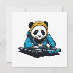 Carte DJ Kawaii Panda
