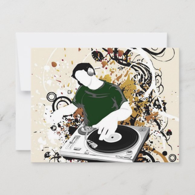 Carte dj vectoriel gratuit (Devant)