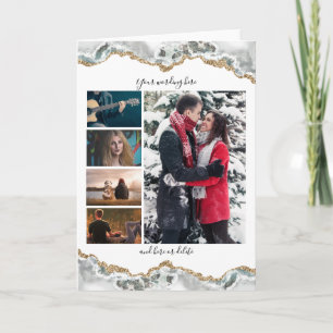 Carte do-it-yourself 5 anniversaire photo mariage marbre