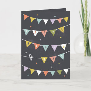 Carte do-it-yourself Rustic Chalkboard Birthday bunded